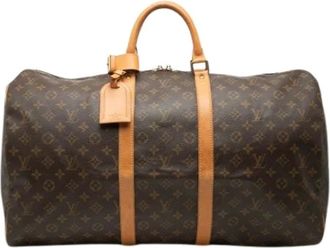 Louis Vuitton Pre-owned Weekend Bags, female, Brown, Size: ONE SIZE Pre-owned Keepall 55