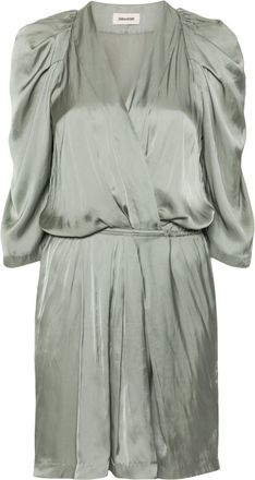Zadig&Voltaire Ruz satin minidress - women - Polyester/Recycled Polyester - M - Green