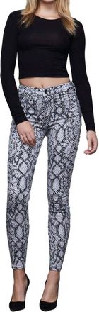 Good American Good Waist Crop High Waisted Jeans In Snake