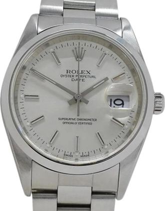 Rolex Pre-owned Vintage Polshorloge 34mm - Heren - Vintage Horloges - Grijs - ONE Size - Vintage