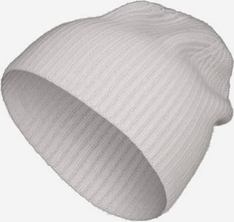 Allude Mens Cashmere Beanie In Ivory
