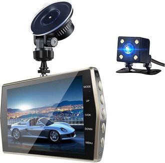 OEM El Black Friday Lanza La Sorprendente C&aacute;mara De Salpicadero De 4 Pulgadas, Tanto Delantera Como Trasera, Con Grabaci&oacute;n Dual En Hd 1080p, Visi&oacute;n Noctur