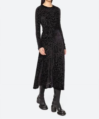 Sea New York Julie Velvet Midi Skirt In Black