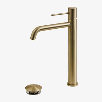 Sklum Set De Grifo De Lavabo En Lat&oacute;n Y V&aacute;lvula De Desag&uuml;e Para Lavabo Tipo Click-clack Orveta Sklum