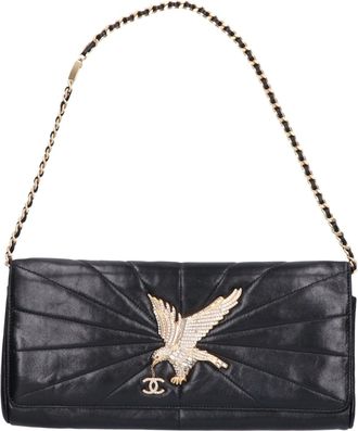 Chanel Black Leather Clutch Bag (Pre-Owned)