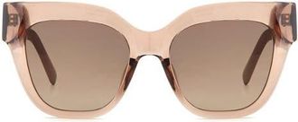 Fossil 51mm Gradient Cat Eye Sunglasses in Crystal Beige/Brown Sf at Nordstrom