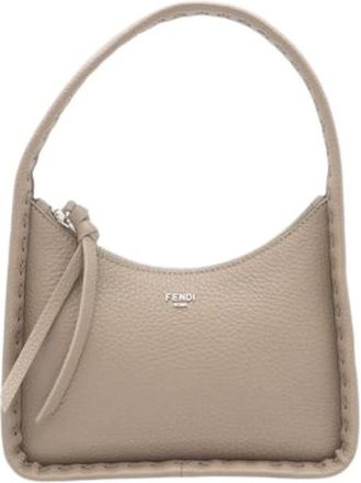 Fendi Pre-owned Vintage Schoudertas - Dames - Vintage Schoudertas - Beige - ONE Size - Leer - Vintage