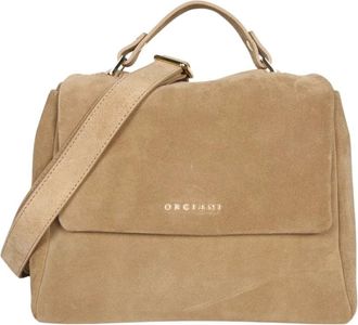 Orciani Tassen, Dames, Beige, ONE Size, Leer, Sveva S Bag