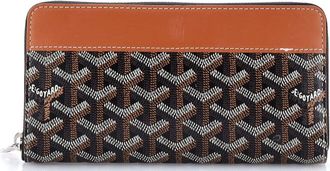 Goyard Matignon Zip Wallet Coated Canvas with Leather
