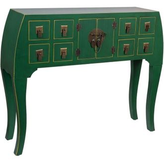 Wanderlust Deco Recibidor De Madera De 4 Cajones Y 2 Puertas 98x26x80h Cm