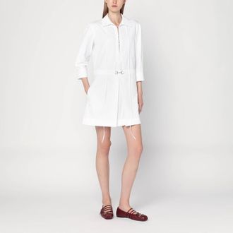 Gucci White shirtdress in cotton poplin