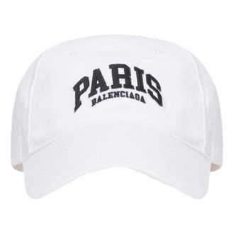 Balenciaga Paris Logo Baseball Cap White 680748410B29060