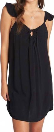 Roxy Future Thoughts Woven Strappy Mini Dress In Anthracite