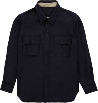 Fortela CPO 2.0 Military Overshirt in Blue at Nordstrom, Size Xx-Large Eu