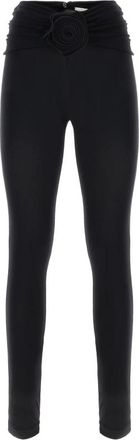 Magda Butrym Pantaloni - Dames - Leggings - Zwart - XS - Leer - Broeken