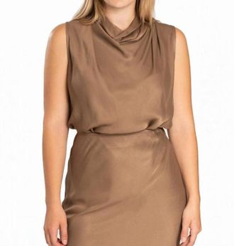 Suncoo Logan Sleeveless Top In Taupe