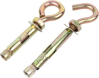 OEM Eye Bolt - 2 5 Inch Length - 0 3 Inch Inner Eye Diameter - Zinc Plated Carbon Steel - For Concrete Brick Drywall - 10 Pieces