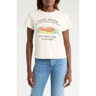 Re/Done Classic Peanuts Snoopy Graphic T-Shirt in Vintage White at Nordstrom, Size X-Small