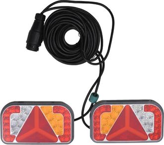 vidaXL Vidaxl - Trailer Lights 2 pcs Red 24x5x14.5 cm 12V led Bulb