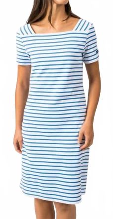 Saint James Tolede Ii Stripe Dress In Neige/mer