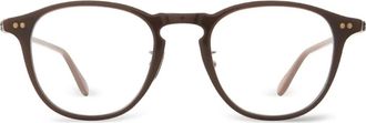 Garrett Leight Occhiali Hampton tondi - Marrone