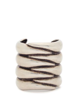 Khaite Cyclone Antique Sculpted Palladium-plated Cuff - Silver - One Size