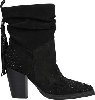 Alma En Pena Enkellaars met franjedetails - Dames - Cowboylaarzen - Zwart - 42 EU - Schoenen
