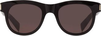 Saint Laurent Black Square Unisex Sunglasses SL 571 006 51