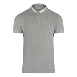 Cavalli Bold Stripe Collar Grijs Poloshirt