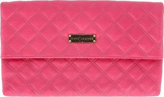Marc Jacobs Marc Jacobs Gequilted Clutch in Roze Leer