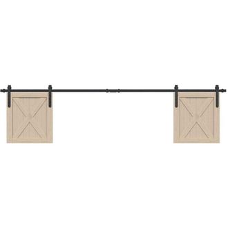 vidaXL Vidaxl - Kit De Puerta Corredera De Armario Acero Carbono 213 Cm