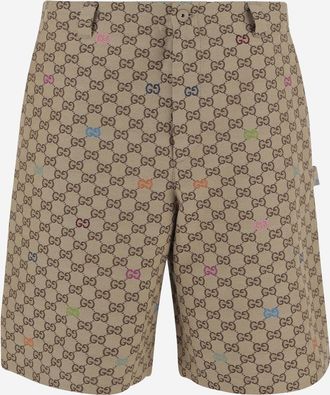 Gucci Mens Cotton Blend Short Pants Brown