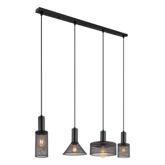 Globo Lighting L&aacute;mpara Colgante - Jedd - Negro - Vidrio Vidrio Ahumado