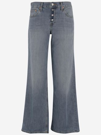Re/Done Womens Cotton Denim Jeans With Classic Style
