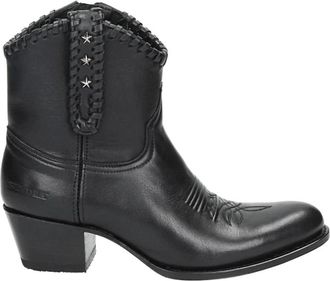 Sendra Western Zwarte Leren Laars - Dames - Cowboylaarzen - Zwart - 35 EU - Leer - Schoenen