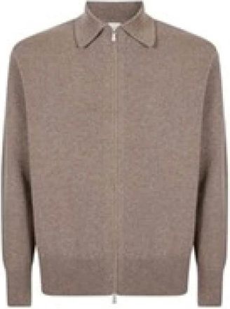 Eleventy Truien & Vesten, Heren, Groen, M, Kasjmier, Maglia Full Zip