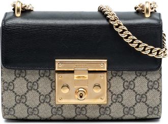 Gucci Pre-owned Gucci Small GG Supreme Padlock Crossbody Ladies 409487 525040