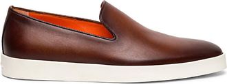 Santoni Mens Pancia Slip On Dress Loafers In Brown