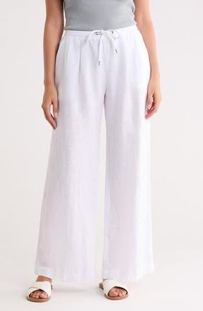 James Perse Linen Wide Leg Pants in White at Nordstrom Rack, Size 1