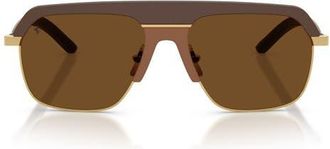 Ferrari 56mm Polarized Pillow Sunglasses in Moretto /Brown Polar at Nordstrom