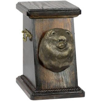 OEM Pomerania, Spitz Miniatura - Urna Para Cenizas De Perro, Elegante Urna Con Estatuilla, Urna Conmemorativa Con Busto De Perro De Art-dog