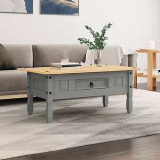 vidaXL Mesa De Centro Corona Range Pino Mexicano Gris 100x55x44 Cm Vidaxl