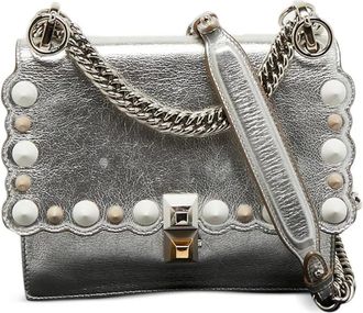 Fendi Kan tas met kettingbandje en gewelfde afwerking - Zilver