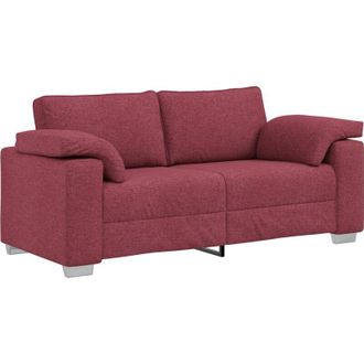 vidaXL Sof&aacute; Con Coj&iacute;n Rojo Vino Tinto 180 X 77 X 82 Cm Tela Vidaxl