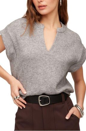 Fifteen Twenty Morgan V-Neck Top in Gray at Nordstrom, Size X-Small