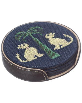 J.McLaughlin J. McLaughlin Cocktail Party Needlepoint Coaster