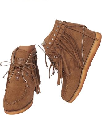 Generic Knee High Boots Women Fringe Tassel Flat Ankle Cowboy Boots for Women Short Cowgirl Booties Western Fringed Ankle Boots Booties Fall Winter Shoes Foot