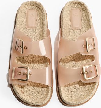 H&M Espadrille-Sandalen - Puderrosa