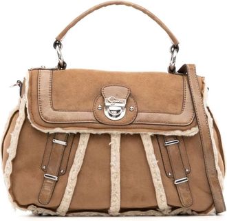 Guess Faux Suede Logo Tote Bag
