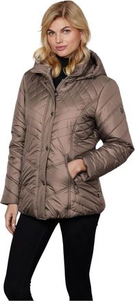 Junge Gewatteerde Jas Comfort Fit Taupe - Dames - Winterjassen - Bruin - 4XL - Jassen